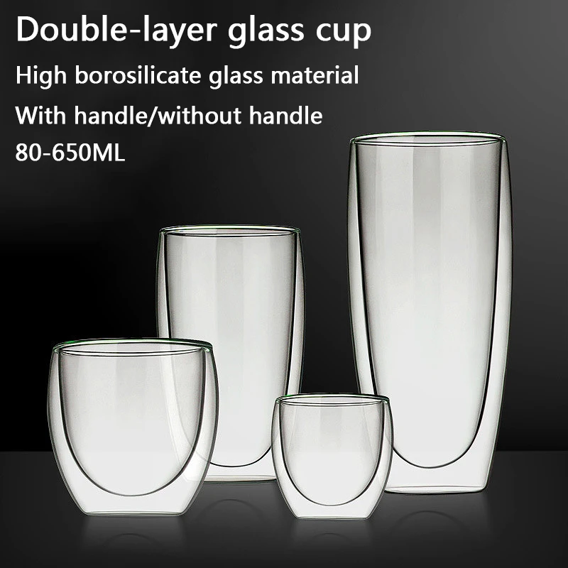 Wine Vodka Beer - Tasse à café en verre transparent,