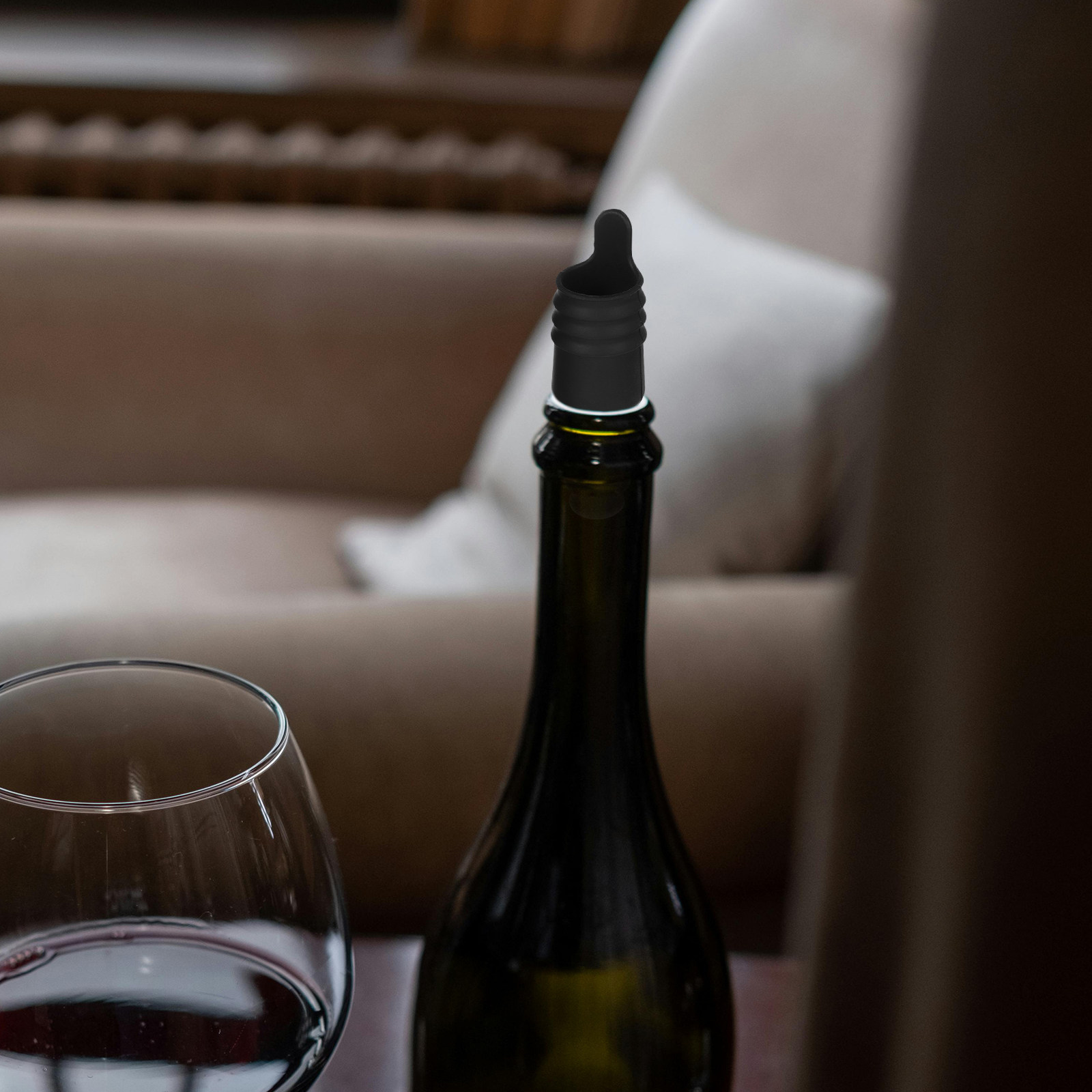 Wine To Beer To Liquor - Lot de 4 bouchons de bouteille