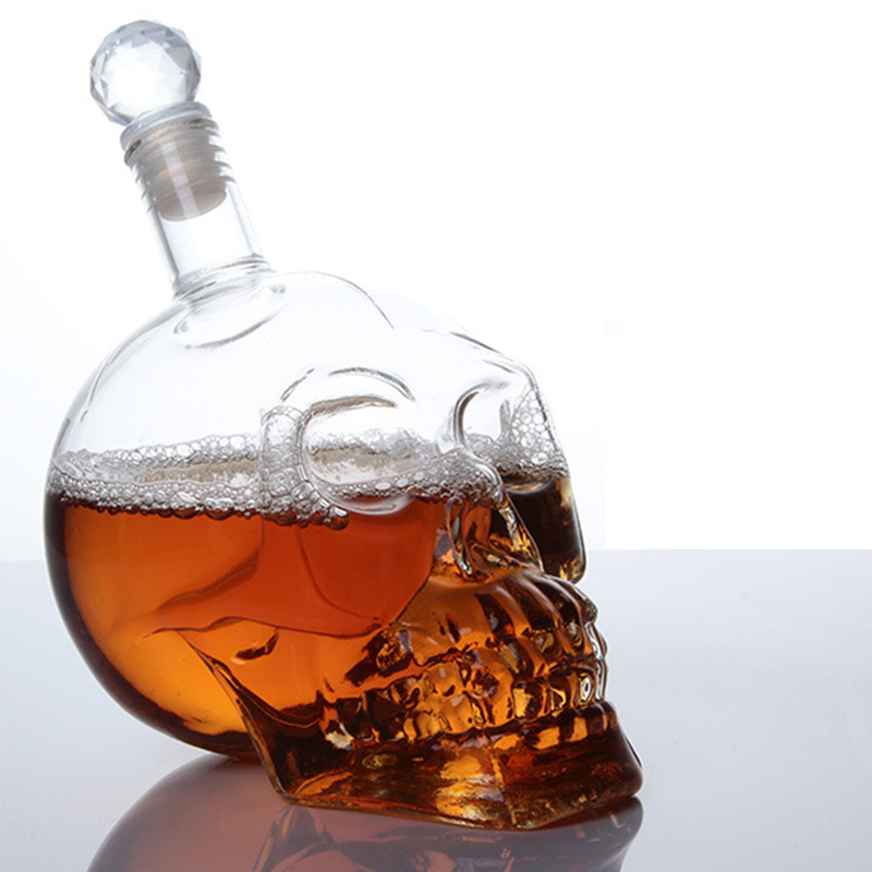 Wine Vodka Beer - Décanteur tête de mort créatif, bouteille
