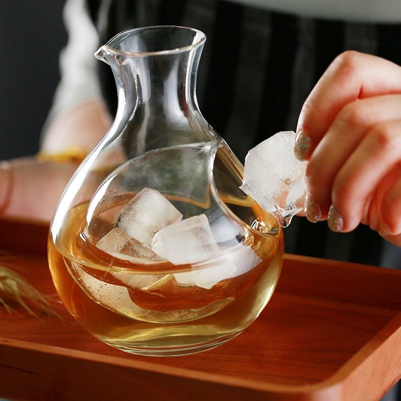 Wine Whiskey Beer - Carafe en verre cristallin sans plomb,