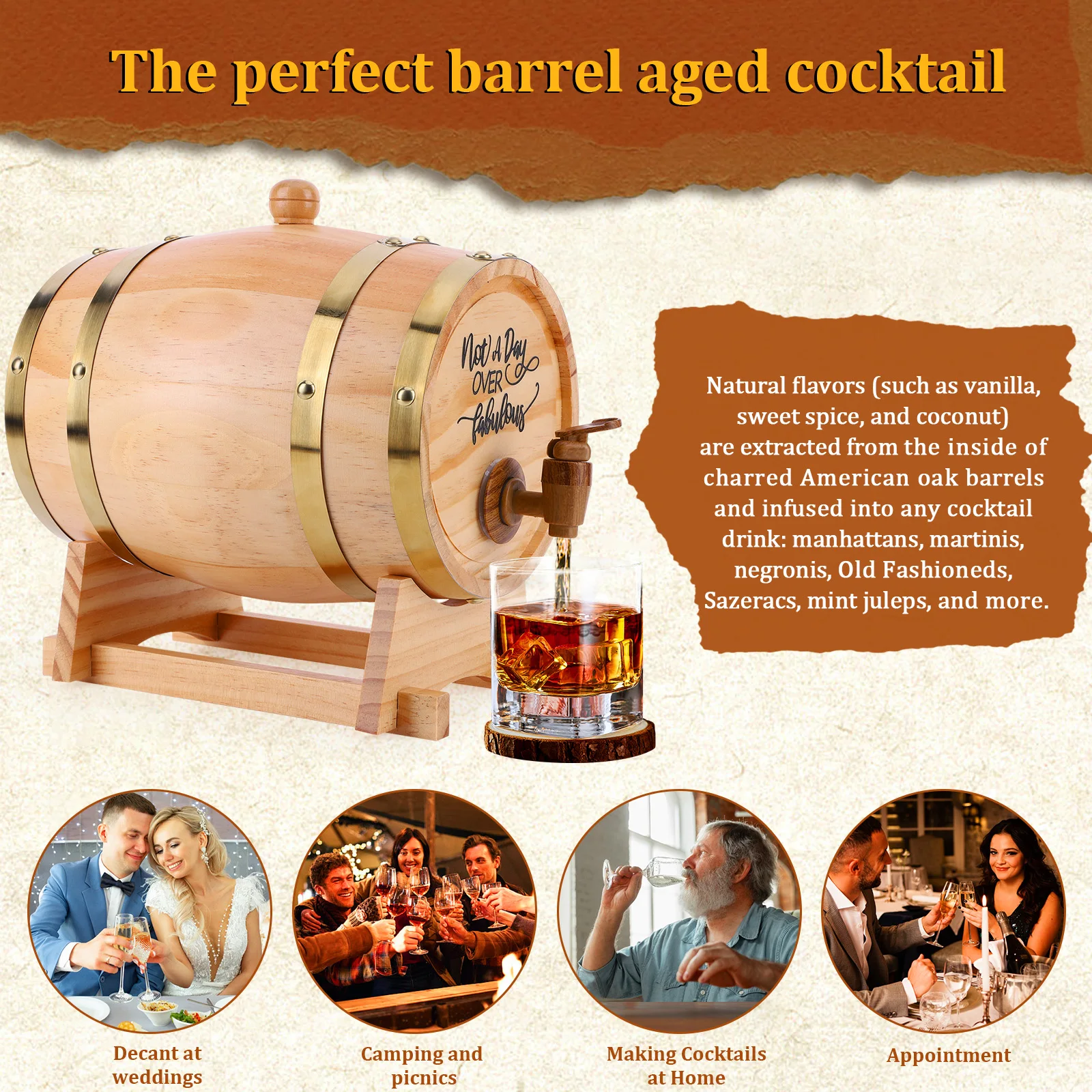 Baril de whisky en bois de 3L  - Wine Whiskey Beer avis et prix