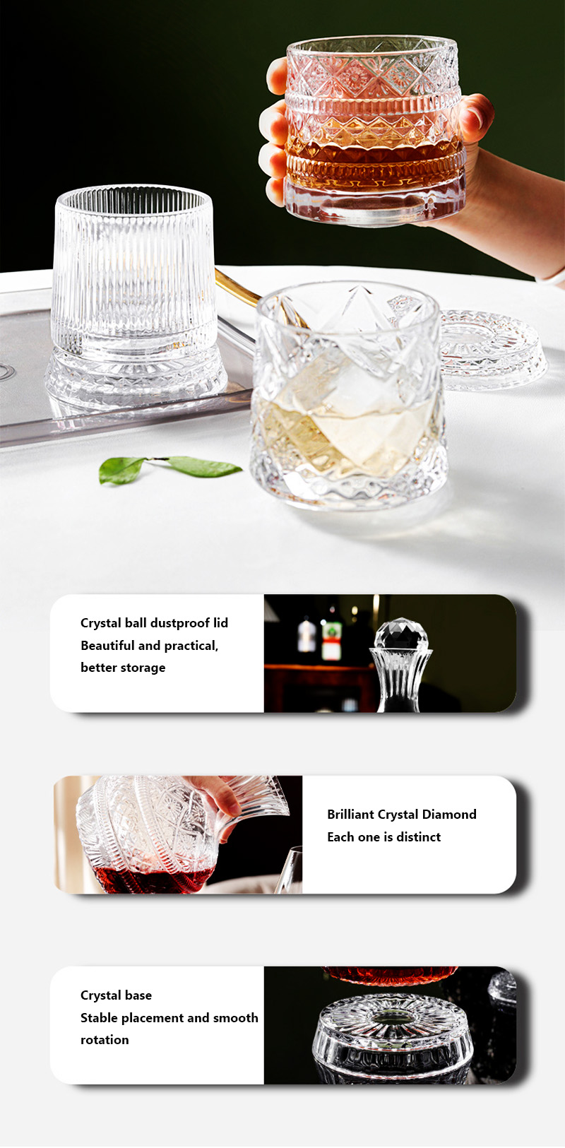 DEOUNY-Carafe à vin rotative e - Wine Whiskey Beer avis et prix