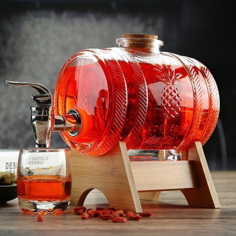 Baril de whisky en verre 1L, b - Wine Whiskey Beer avis et prix