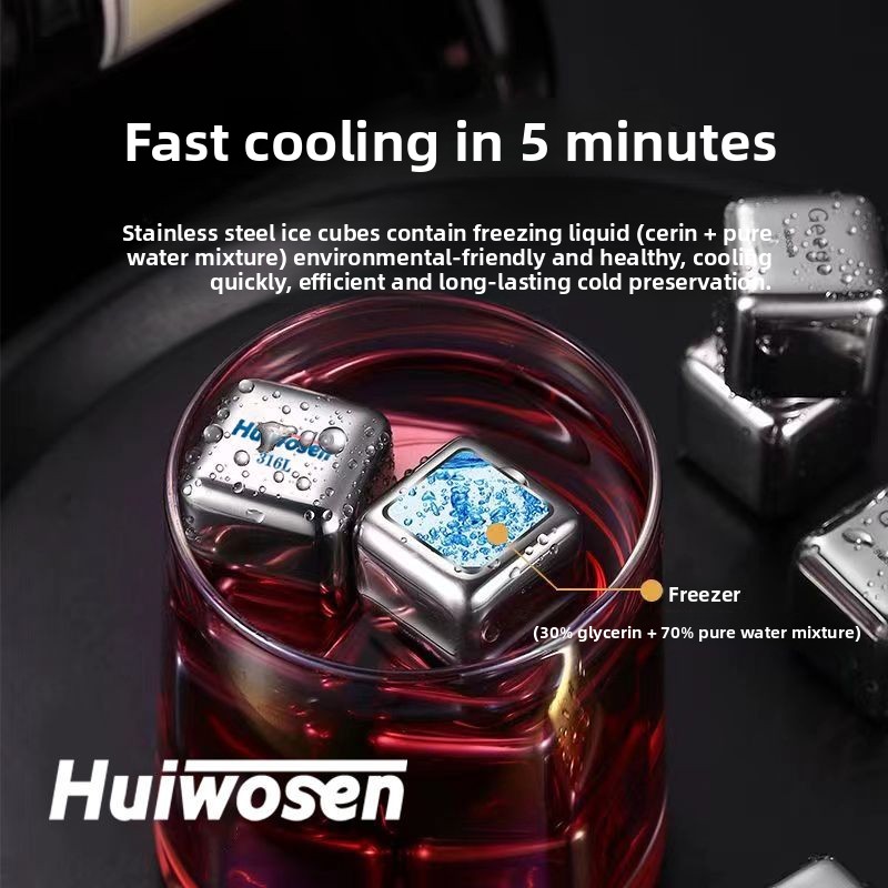 Cubes de glace en acier inoxyd - Wine Whiskey Beer avis et prix